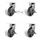 Service Caster 8'' Extra Heavy Duty Semi Steel Cast Iron Caster Set 4 Brakes 2 Swivel Locks, 4PK CRAN-SCC-KP92S830-SSR-SLB-BSL-2-SLB2 - alternate 1